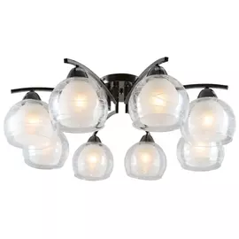 люстра потолочная LAMPLANDIA Maletto 8х60Вт E27 металл черная