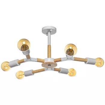 люстра потолочная LAMPLANDIA Molecula white 6х40Вт Е27 металл белая