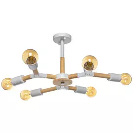 люстра потолочная LAMPLANDIA Molecula white 6х40Вт Е27 металл белая