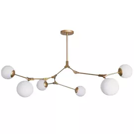 люстра потолочная LAMPLANDIA Nexus 6х40Вт Е27 металл золотая