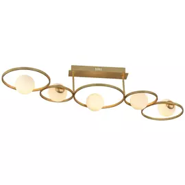 люстра потолочная LAMPLANDIA Pluto 5х60Вт G9 металл золотой