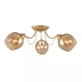 люстра потолочная LAMPLANDIA Rid 3х60Вт E27 металл золотой