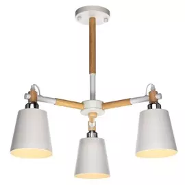 люстра потолочная LAMPLANDIA Skora 3х40Вт Е27 металл белая