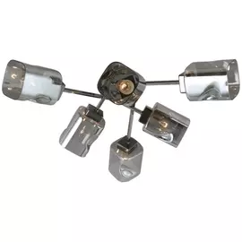 люстра потолочная LAMPLANDIA Smokewind 6х40Вт Е14 металл черная