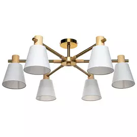 люстра потолочная LAMPLANDIA Textile bronze 6x40Вт E14 металл бронза