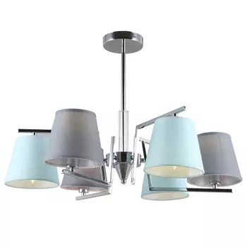 люстра потолочная LAMPLANDIA Valley 6х40Вт E14 металл хром