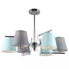 люстра потолочная LAMPLANDIA Valley 6х40Вт E14 металл хром