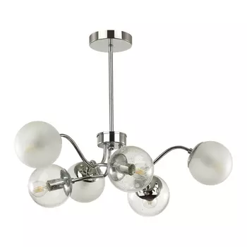 люстра потолочная LUMION Candice 6х40Вт E14 металл хром