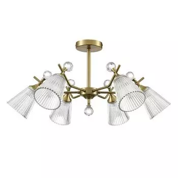 люстра потолочная LUMION Classi Е14 6х40Вт латунь стекло