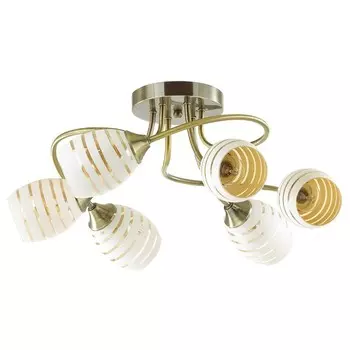 люстра потолочная LUMION Dorothy E27 6х60Вт бронза белый