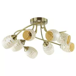 люстра потолочная LUMION Dorothy E27 8х60Вт бронза белый