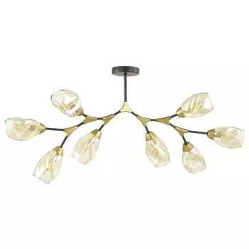 люстра потолочная LUMION Fawn E14 8х40Вт металл черный