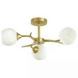 люстра потолочная LUMION Giselle E27 3х60Вт металл золото