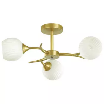 люстра потолочная LUMION Giselle E27 3х60Вт металл золото