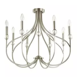 люстра потолочная LUMION Mackenzie 8х60Вт E14 никель