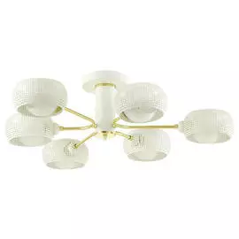 люстра потолочная Lumion Madison 6х40Вт E14 металл белый