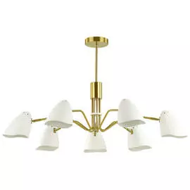 люстра потолочная Lumion Madison 7х40Вт E14 металл белый