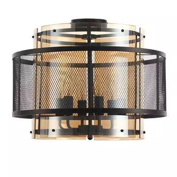 люстра потолочная LUMION Moderni Е14 6х40Вт металл черный золотой