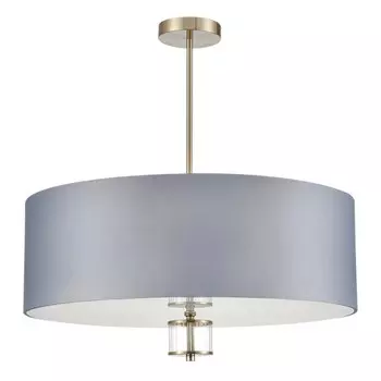 люстра потолочная LUMION Moderni E14 7х40Вт металл серый текстиль стекло