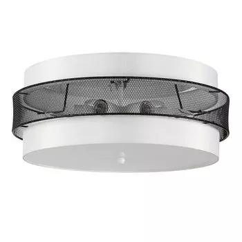 люстра потолочная LUMION Moderni Е27 6х60Вт металл текстиль белый черный