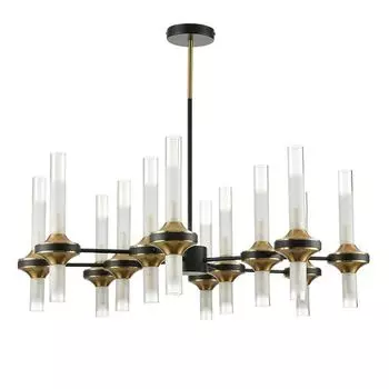 люстра потолочная LUMION Neoclassi G9 24х30Вт металл стекло черный бронза прозрачный