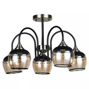 люстра потолочная MW-LIGHT Блеск 5х40Вт E27 металл черный бронза