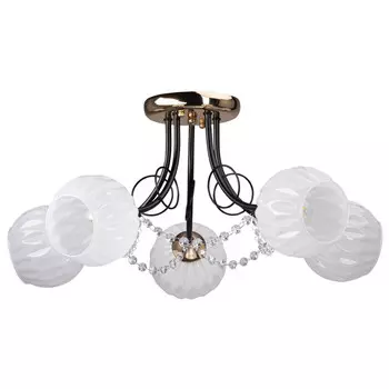 люстра потолочная MW-LIGHT Грация 5х40Вт E27 металл черный золото