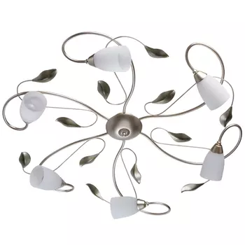 люстра потолочная MW-Light Верона 6х60Вт E14 перламутровое золото