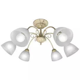 люстра потолочная ПЕТРАСВЕТ Жасмин 6х60Вт Е27 бежевый