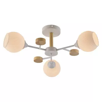 люстра потолочная RIVOLI Chiara 3х60Вт Е27 белый светлое дерево