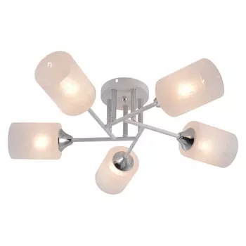 люстра потолочная RIVOLI Federica 5х60Вт Е27 белый хром