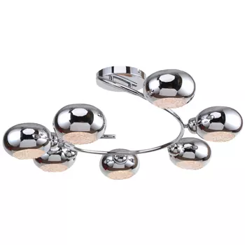 люстра потолочная RIVOLI Ottavi Е14 7х40Вт металл акрил хром