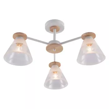 люстра потолочная RIVOLI Theothila 3х60Вт Е27 светлое дерево