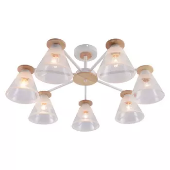 люстра потолочная RIVOLI Theothila 7х60Вт Е27 светлое дерево