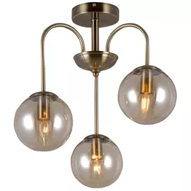 люстра потолочная RIVOLI Vista 3хЕ14 40Вт металл стекло античное золото