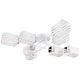 люстра потолочная РОССВЕТ Абсцисса 8х60Вт Е27 металл белый