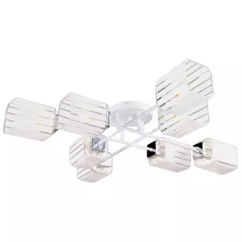 люстра потолочная РОССВЕТ Абсцисса 8х60Вт Е27 металл белый