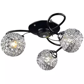 люстра потолочная РОССВЕТ Agra 3х60Вт Е27 металл черный