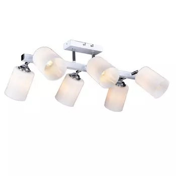 люстра потолочная РОССВЕТ Анели 6х20Вт E27 металл белый