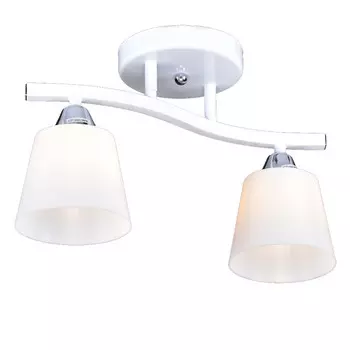 люстра потолочная РОССВЕТ Аппиа 2х20Вт E27 металл белый