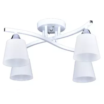 люстра потолочная РОССВЕТ Аппиа 4х20Вт E27 металл белый