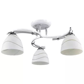 люстра потолочная РОССВЕТ Аробеска 3х60Вт Е27 металл белый