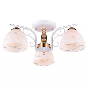 люстра потолочная РОССВЕТ Аверс 3х60Вт E27 металл белый