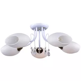 люстра потолочная РОССВЕТ Аверс 5х60Вт Е14 металл белый