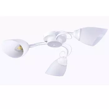 люстра потолочная РОССВЕТ Азазель 3х20Вт E27 металл белый