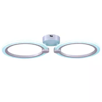 люстра потолочная РОССВЕТ Баритон 2х24Вт LED металл белый