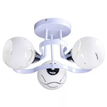 люстра потолочная РОССВЕТ Блиц 3х60Вт Е27 металл белый