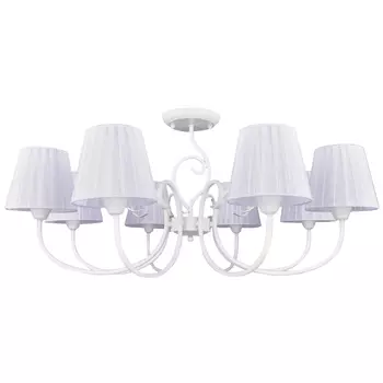 люстра потолочная РОССВЕТ Феерия 8х60Вт Е27 металл белый