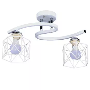 люстра потолочная РОССВЕТ Готика 2х60Вт E27 металл белый