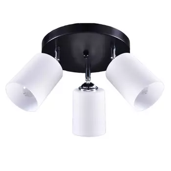 люстра потолочная РОССВЕТ Ивон 3х20Вт E27 металл черный